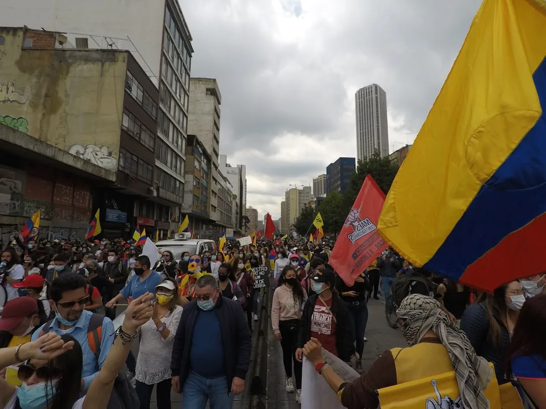 National strike of April 28, 2021 in Bogotá, Colombia.
