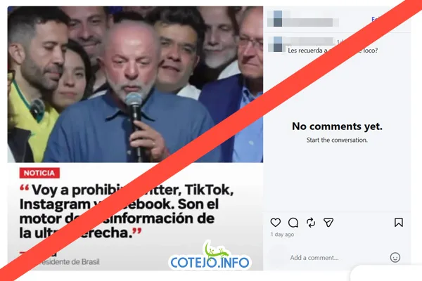Lula no anunció que prohibirá cuatro redes sociales