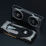 Un primer plano de unidades GPU modernas, ideal para contenidos visuales de videojuegos y tecnología.